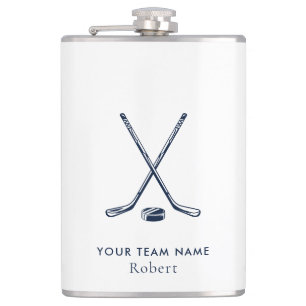 Team Name Ice Hockey Giveaway Custom Hip Flask