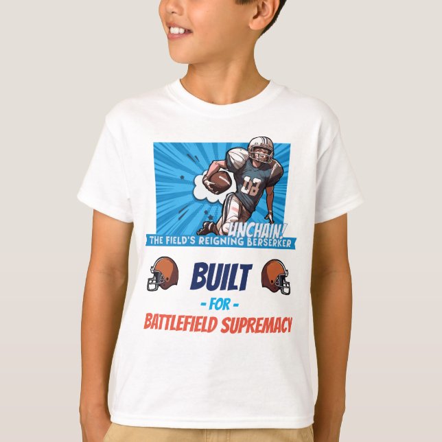 [Team Name]'s Gridiron Berserker #44 Customisable T-Shirt (Front)