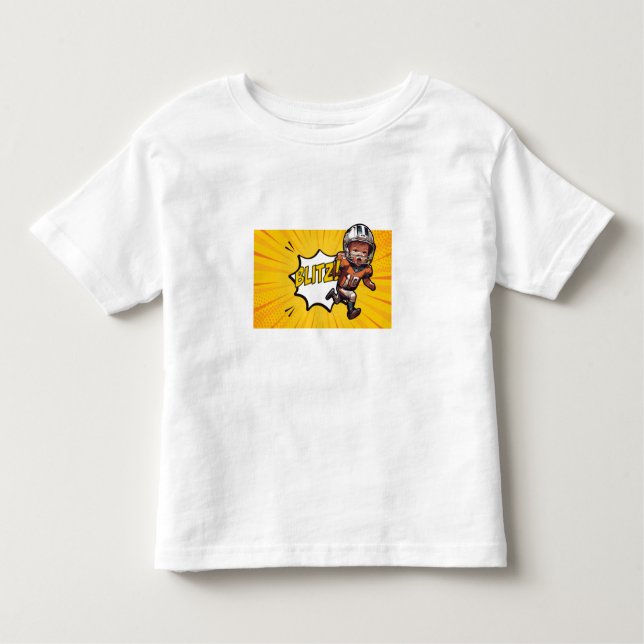 [Team Name]'s Gridiron Blitzkrieg #28 Customisable Toddler T-Shirt (Front)