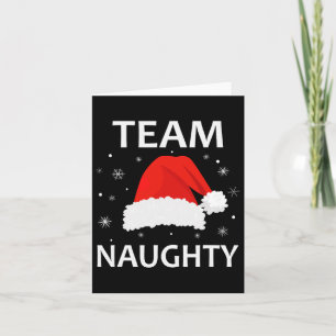 Team Naughty Couple Matching Christmas Outfit Team Card
