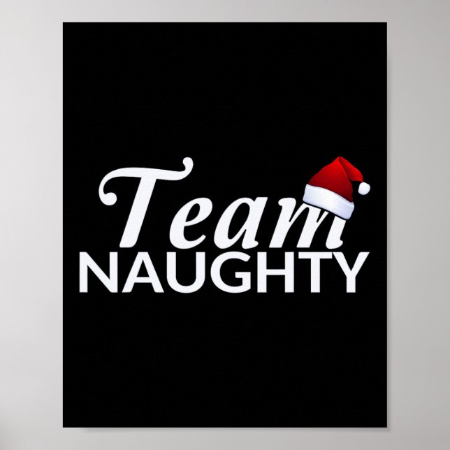 Team Naughty Couple Matching Outfit With Team Nice Poster (Front)