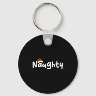 Team Naughty Funny Christmas Couple Matching Team Key Ring