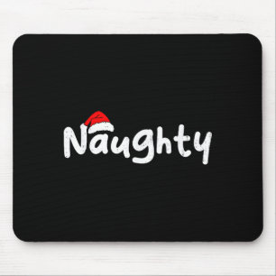 Team Naughty Funny Christmas Couple Matching Team  Mouse Pad