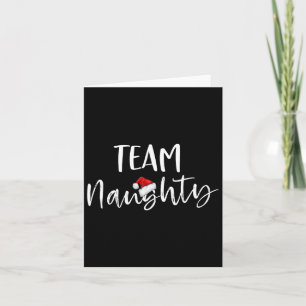 Team Naughty Funny Christmas Family Matching Pajam Card