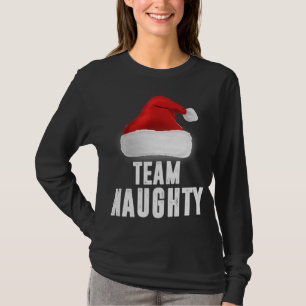 Team Naughty, Funny Christmas Pajama, Family Match T-Shirt