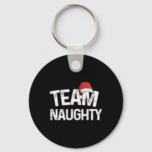 Team Naughty Matching Christmas Couples Costume Na Key Ring