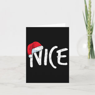 Team Naughty Nice Funny Matching Christmas Couples Card
