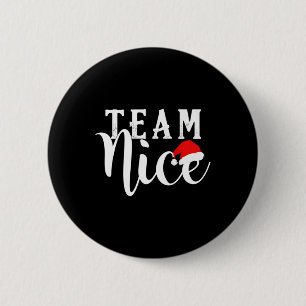 Team Naughty - Team Nice Funny Christmas Couple Ma 6 Cm Round Badge