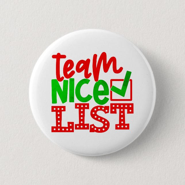 Team Nice List - Christmas Designs-56587 6 Cm Round Badge (Front)