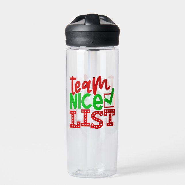 Team Nice List - Christmas Designs-56587 Water Bottle (Front)