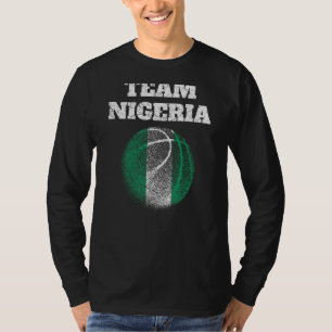 Team Nigeria Basketball Patriotic Flag 2021 T-Shirt