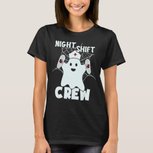 Team Night Shift Nurse Crew Halloween Halloween Sc T-Shirt