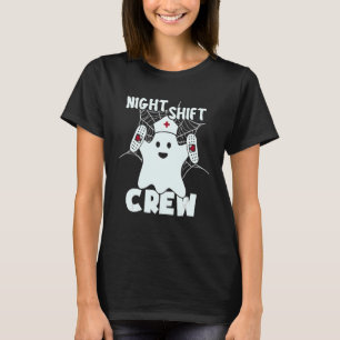 Team Night Shift Nurse Crew Halloween Halloween Sc T-Shirt