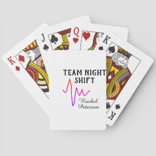 Team night shift nurse doctor medical name heart l playing cards