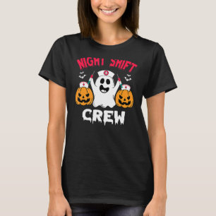 Team Night Shift Nurse Halloween Halloween Scrub T-Shirt