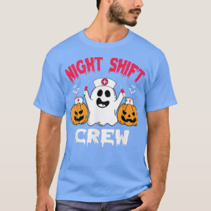 Team Night Shift Nurse Halloween Halloween Scrub T-Shirt