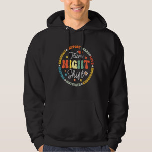 TEAM Night Shift Nurse ICU Nurse Team Critical Car Hoodie