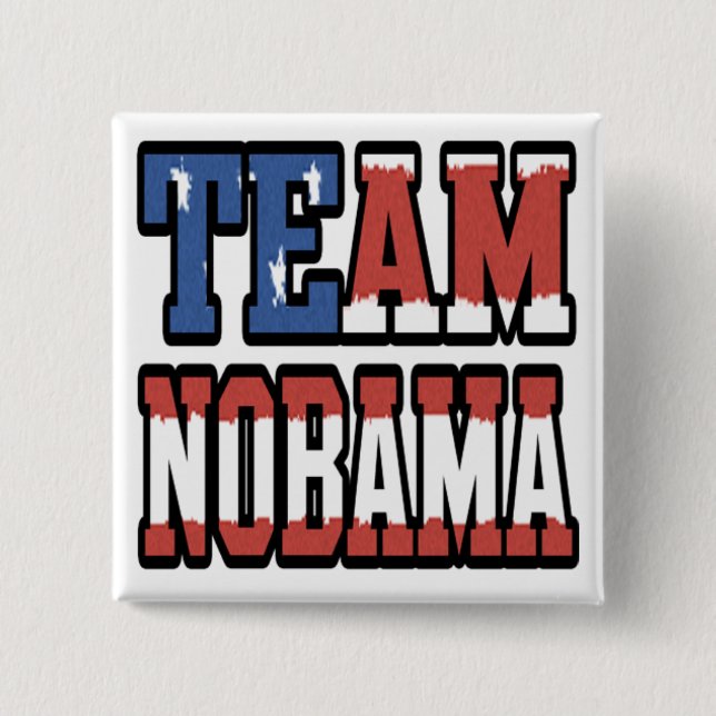 Team Nobama 15 Cm Square Badge (Front)