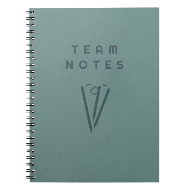 Team Notes - for Cricket Coaches, Players & Fans  Notebook (Front)