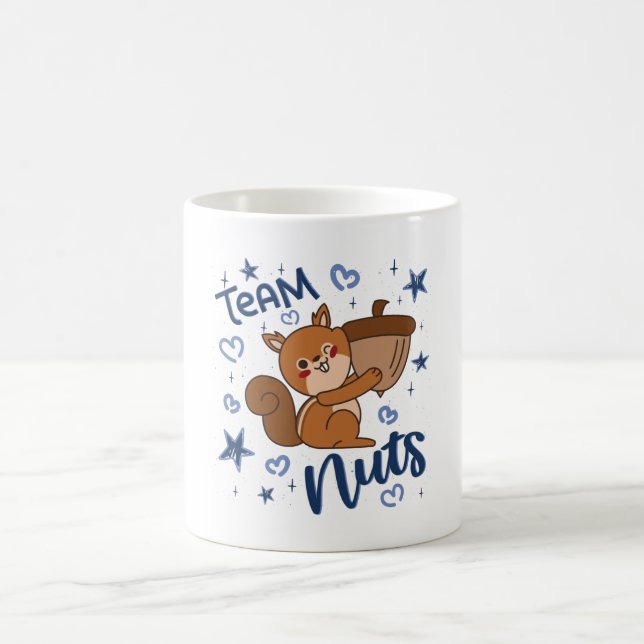 Team Nuts Gender Reveal Party Blue Boy Coffee Mug (Center)