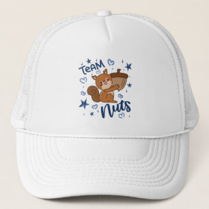 Team Nuts Gender Reveal Party Blue Boy Trucker Hat