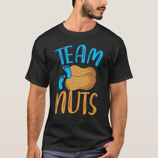 Team Nuts Team Boy Baby Shower Party  Gender Revea T-Shirt (Front)
