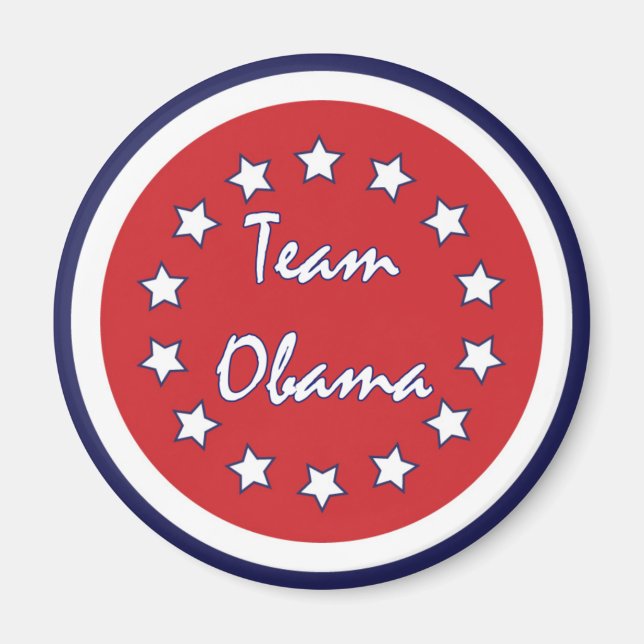 Team Obama Red Circle Magnets (Front)