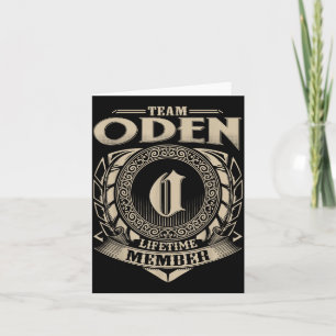 Team Oden Lifetime Member Funny Oden Family Name V Card