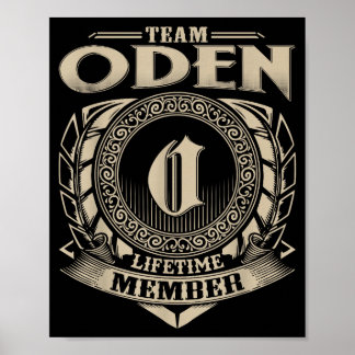 Team Oden Lifetime Member Funny Oden Family Name V Poster