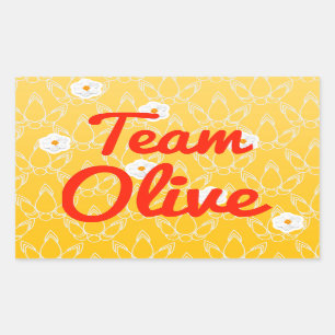 Team Olive Rectangular Sticker