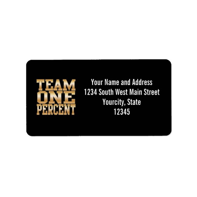 Team One Percent, Get Rich Label (Front)