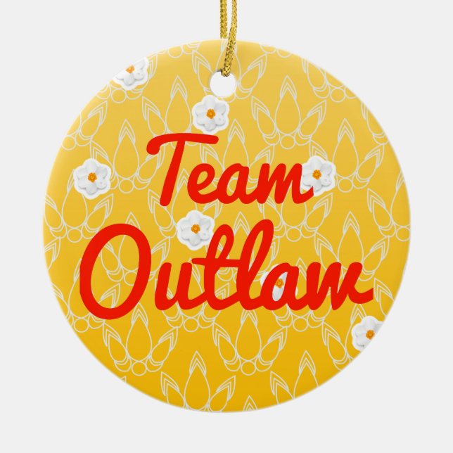 Team Outlaw Ceramic Tree Decoration (Front)