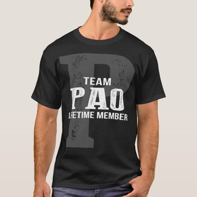Team PAO Lifetime Member T-Shirt (Front)