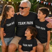 Team Papa Matching Kids Fathers Day Gift 