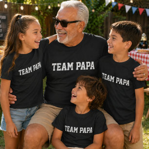 Team Papa Matching Kids Fathers Day Gift  T-Shirt
