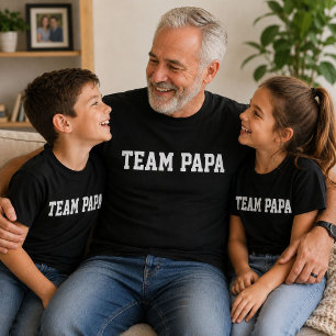 Team Papa Varsity Funny Fathers Day Gift T-Shirt