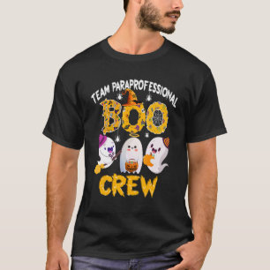Team Paraprofessional Boo Crew Halloween Witch Hat T-Shirt