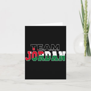 Team Patriotic Jordanian Flag Jordan Card