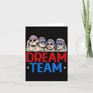 Team Patriotic Presidents Mount Aamerican Usa 4th Card