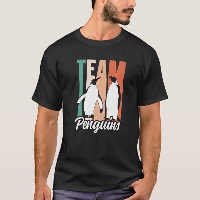 Team Penguins Lover Animal Cute Penguin Premium T-Shirt (Front)