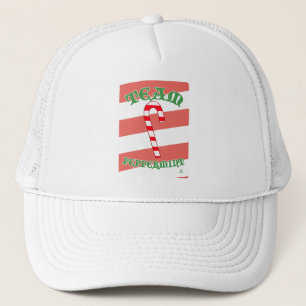 Team Peppermint Funny Christmas Holiday Design Trucker Hat