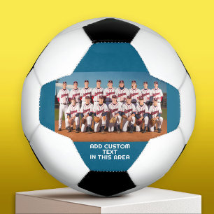 Team Photo with color border and text Soccer Ball
