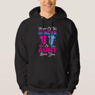 Team Pink Or Blue Keeper Of The Gender Aunt Loves Hoodie