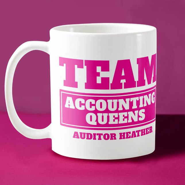 Team pink personalise team and name mug (Creator Uploaded)
