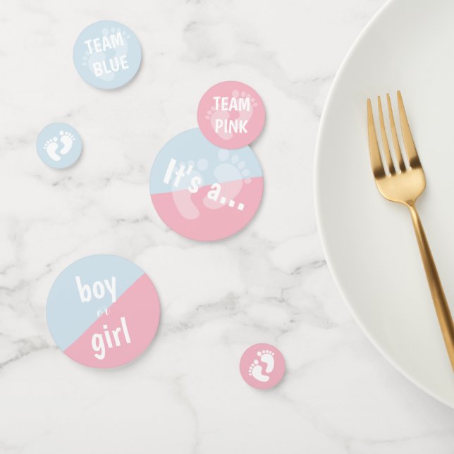 Team Pink & Team Blue Gender Revealing Party Confetti (Group)