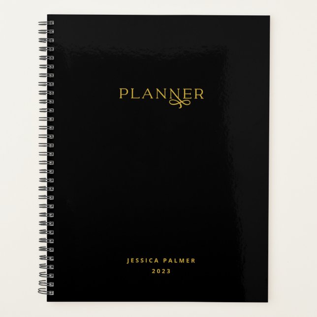Team Planner Custom Black Professional Organiser (Front)