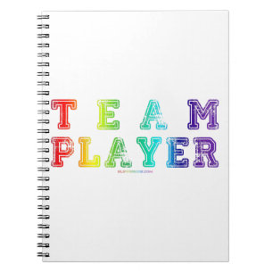 Team Player, SlipperyJoe, gay pride gifts, words, Notebook