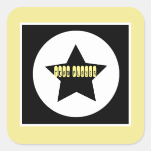 Team Player Star Funky Sticker