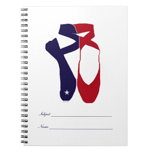 Team Pointe Ballet Americana Spiral Notebook (Front)