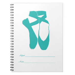 Team Pointe Ballet Aqua Spiral Notebook